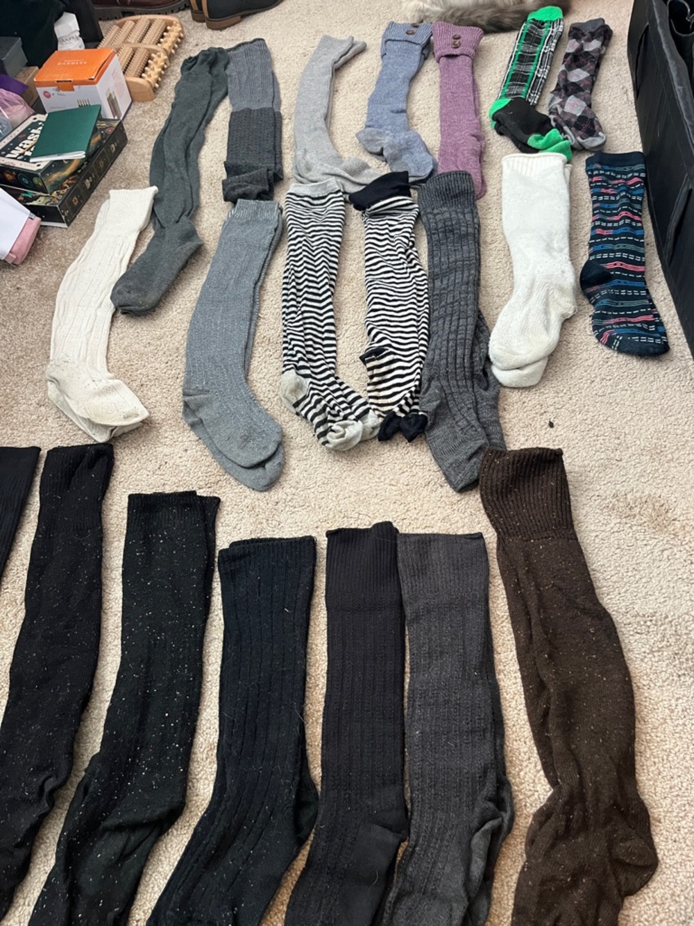 Women’s Variety Pack of Socks (Knee-High & Shin Length) 22 pairs